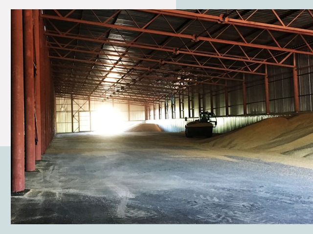 Строительство зернохранилищ в Борзе