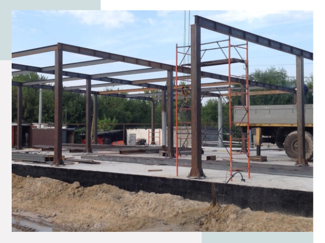 Фундамент для ангаров в Борзе