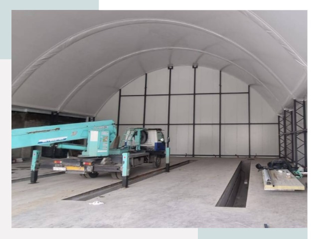 Внутреннее оснащение ангаров в Борзе